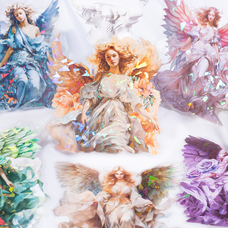 

5pcs/pack PET Anthem of Angels Stickers Aesthetics Stationery DIY Scrapbooking Materials Collage Junk Journal Decor Stickers