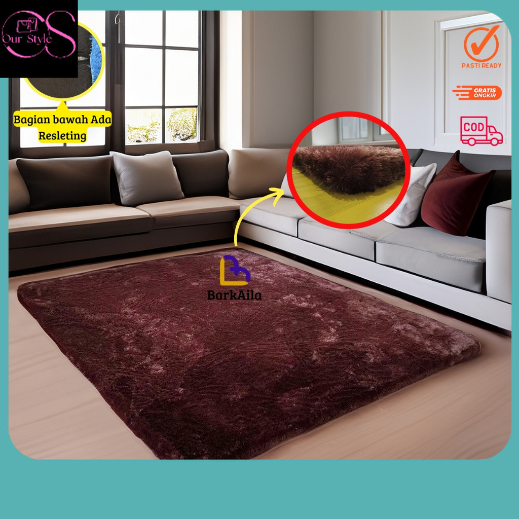 Karpet Murah / Karpet bulu rasfur ukuran 180X80X5CM
