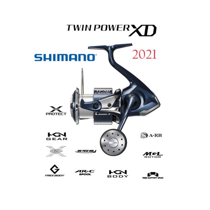 Reel Pancing Spinning Shimano Twin Power Twinpower XD Model 2021 Japan - C3000HG