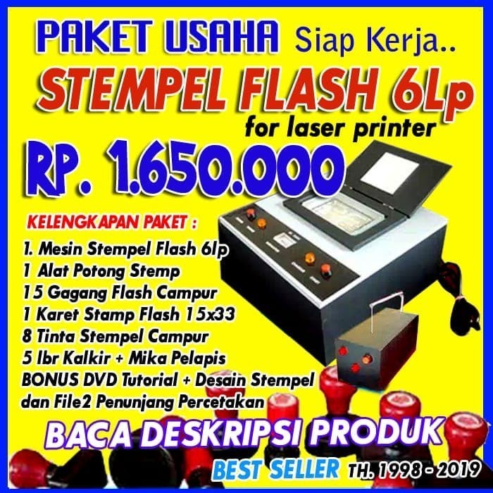 

Mesin STEMPEL FLASH 6 Lmpu (PROMO Paket Usaha Lengkap for print laser)