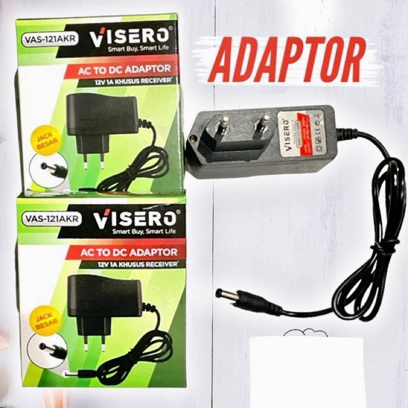 ADAPTOR RECEIVER DIGITAL KVISION K-VISION K VISION VISERO VAS-121AKR 12V 1A BROMO LGSAT GARDINER OPT