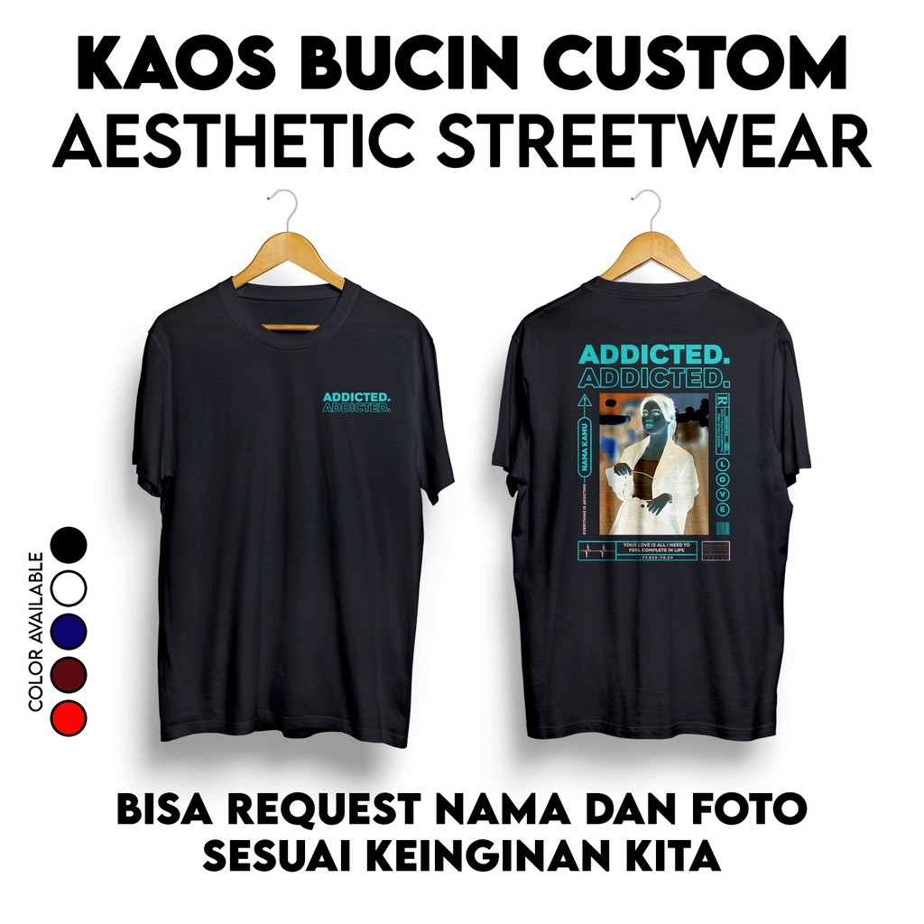 [SEHARI JADI] Kaos Bucin Negative Effect Streetwear Aesthetic / Kaos Custom Sablon Satuan Murah / Pr