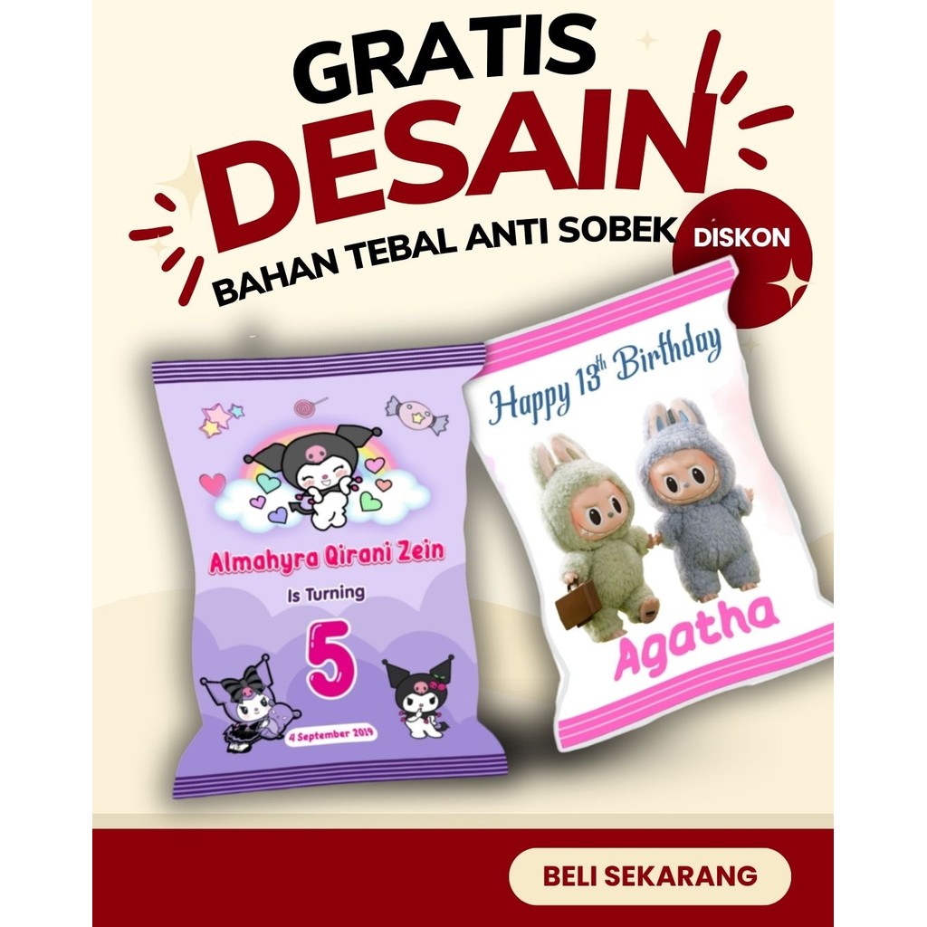 

POUCH SNACK JUMBO (KEMASAN SNACK ULANG TAHUN)
