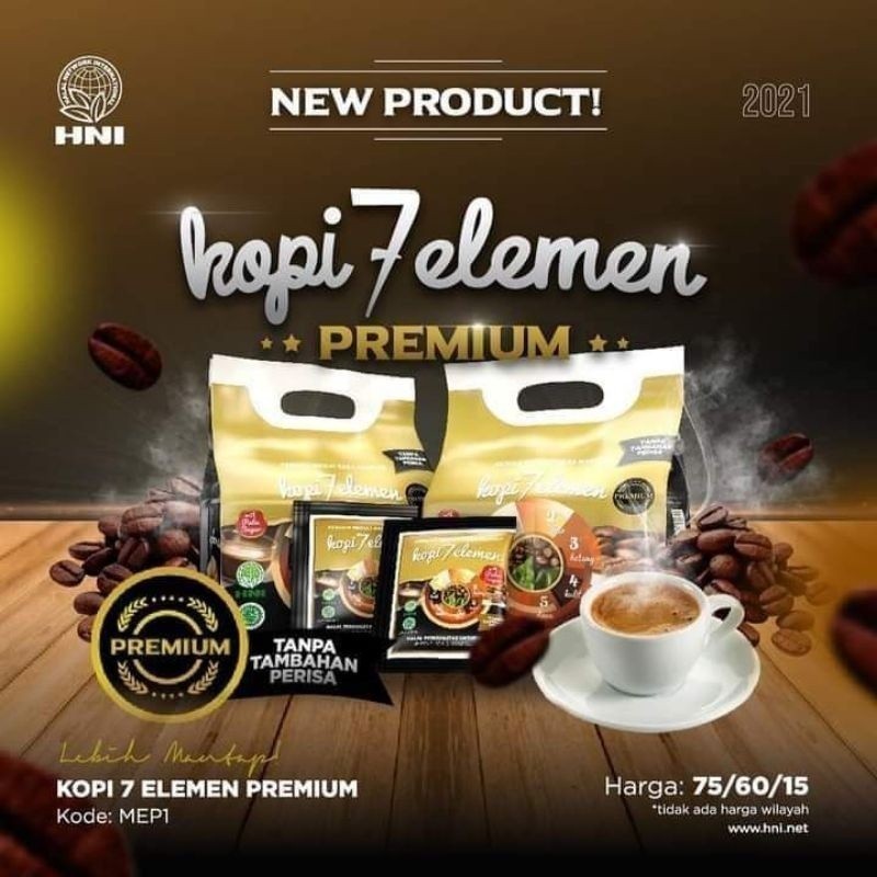 

KOPI 7 ELEMEN PREMIUM HNI HPAI (herbal) isi 10sachet