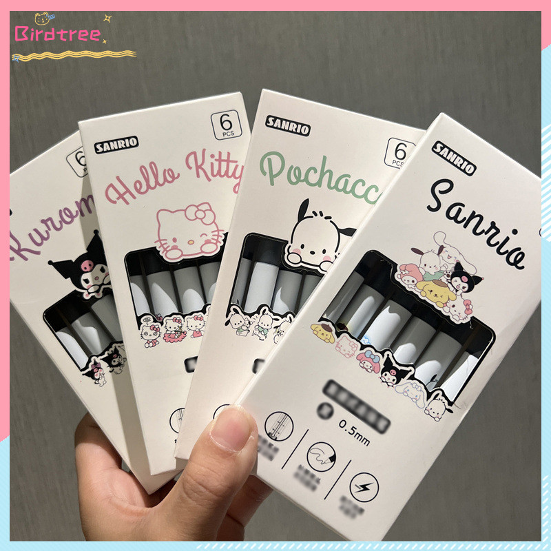 

COD Set Pena Gel Cair Lurus Sanrio Dengan Pena Hitam Lucu Cepat Kering Pena Ujian Siswa 05 Mm
