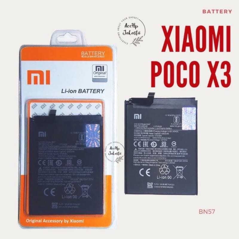 Baterai Batre Xiaomi Pocophone POCO X3 / POCO X3 PRO / POCO X3 NFC BN57 BN 57Batre Batrei Batrai