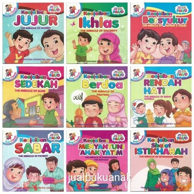 

Buku Cerita Anak Bergambar Seri Anak Muslim Paud Bilingual Full Colour
