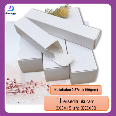 

Box Parfum Kardus Kotak Polos untuk Kemasan Botol Hampers Souvenir Dus kemasan Size 3x3