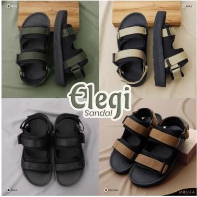 MOUZA - Sepatu Sandal Casual Pria dan Wanita Sandal Elegi Unisex Dewasa Original By Mouza
