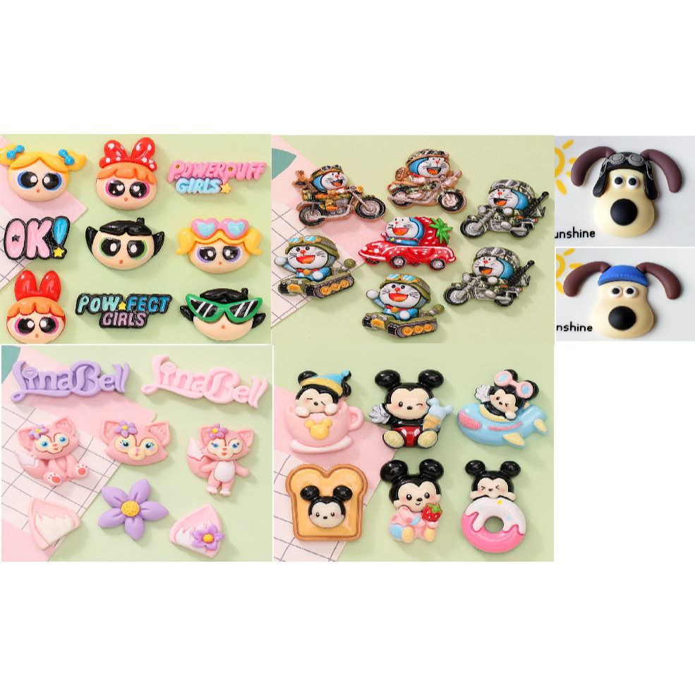 

HFM DIY Sticker 3D timbul resin kreatif model Kartun