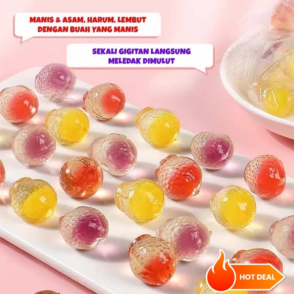 

[Permen kupas viral] [Mendukung COD] HALAL LIANGGUI PEELED FUDGE cemilan cemilan manis| Permen Lunak Aneka Buah Viral | Candy Jelly Gummies Manggo Permen Lunak Rasa stroberi Anggur Jeruk | 108gr Permen Lianggui