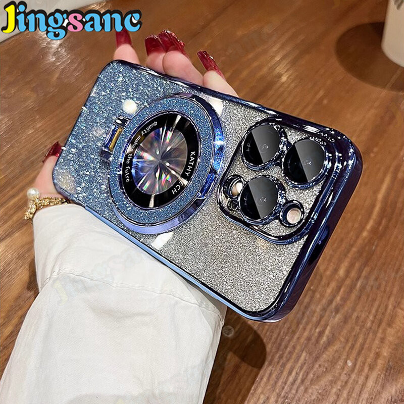 Phone casing  VIVO Y03 Y02t Y22S Y21s Y20S Y20 Y17s Y16 Y12S 5G 4G Back cover Magsafe Metallic Glitt