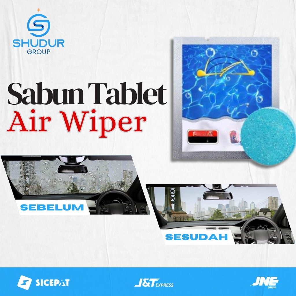 [20 Pcs] Sabun Pembersih Kaca Wiper Mobil Anti Jamur Tablet Sabun Air Wiper Kaca Mobil
