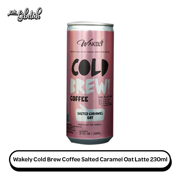 

Wakely Salted Caramel Oat Cold Brew Coffee 230ml - Plant Based | Lactose Free | Healthy | Ready to Drink | Kopi Premium | Rak Sebelah