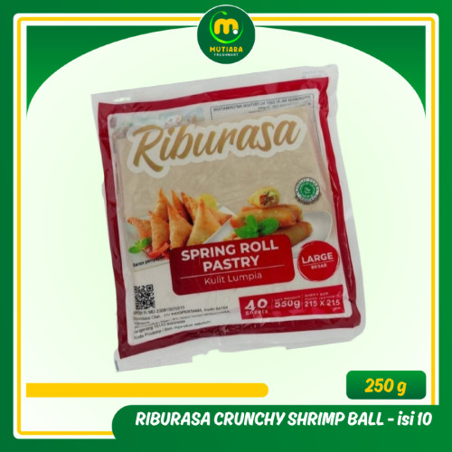 

RIBURASA SPRING ROLL PASTRY KULIT LUMPIA 550GR isi 40