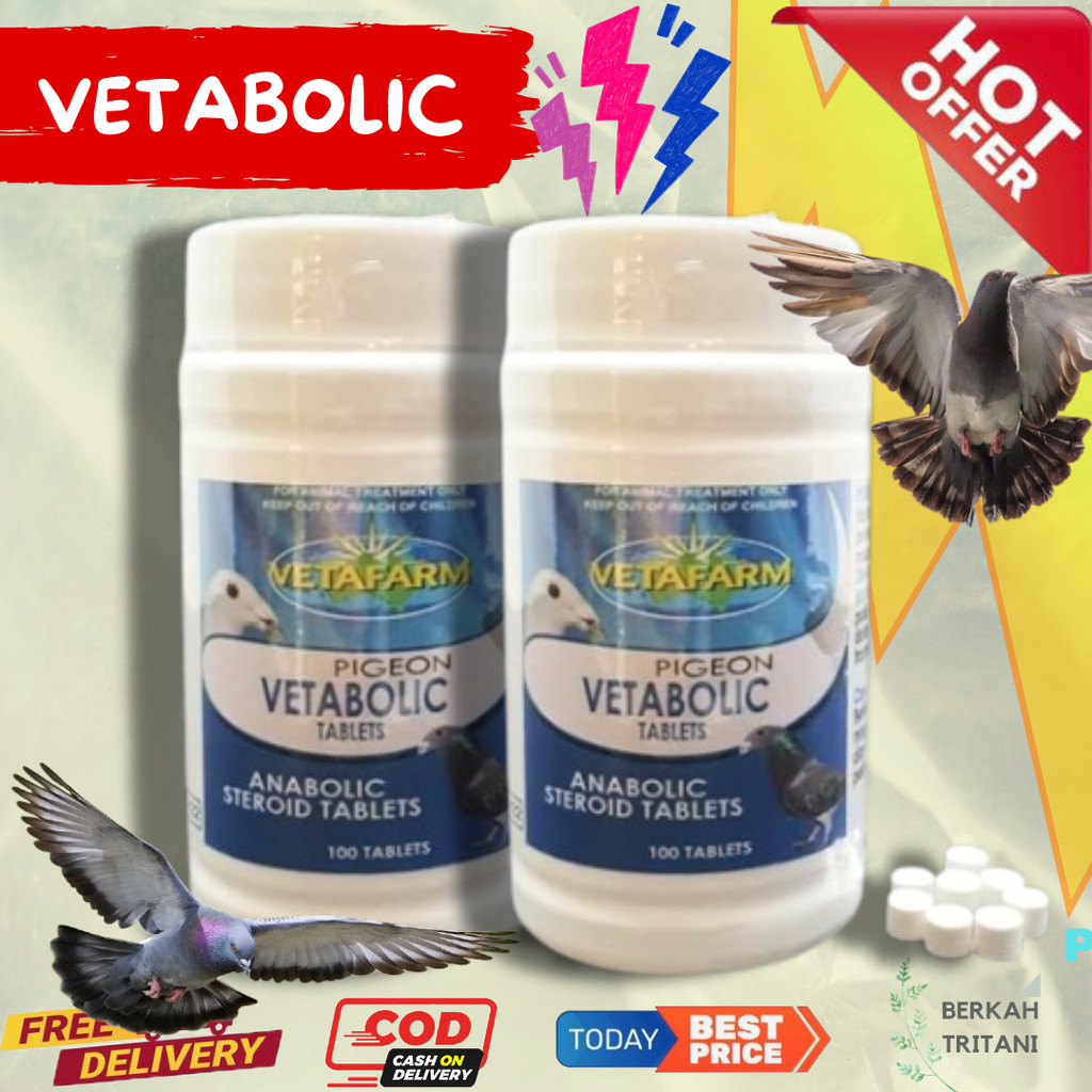 VETABOLIC VETAFARM 1 butir atau 1 pcs pertumbuhan tulang dan otot burung merpati