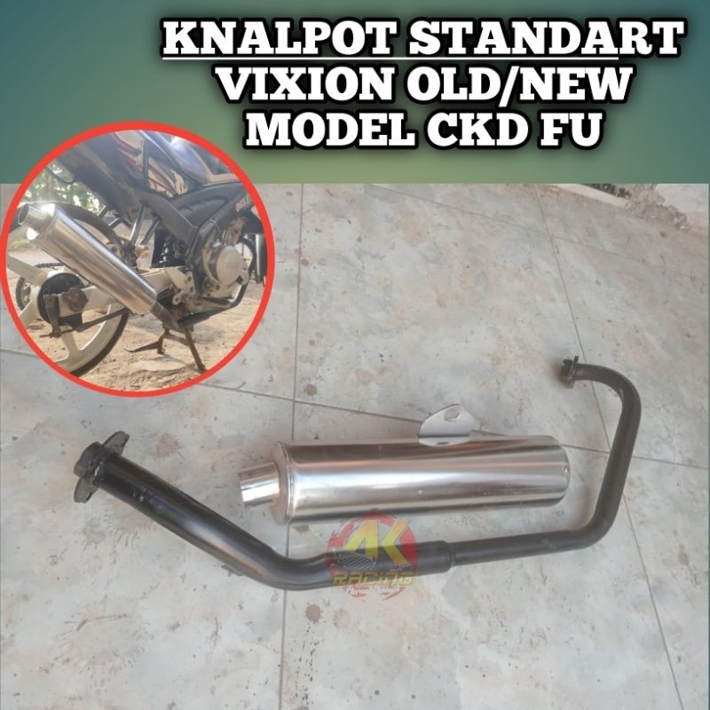 KNALPOT STANDART VIXION FULLSET MODEL CKD FU Suara ORI CKD FU Knalpot CKD Vixion KNALPOT MODEL STAND