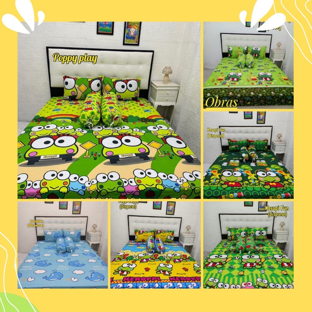 Sprei Keropi Singing Fun Seprei Happy Kero Ukuran 180x200 160x200 200x200 Karakter