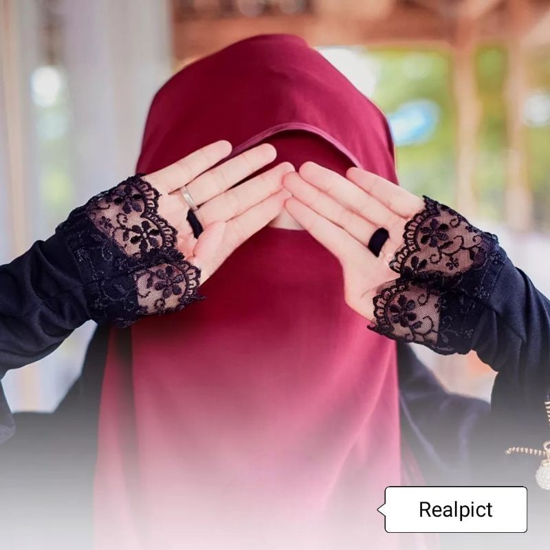 Manset Tangan Muslimah Ring Renda Panjang Spandek
