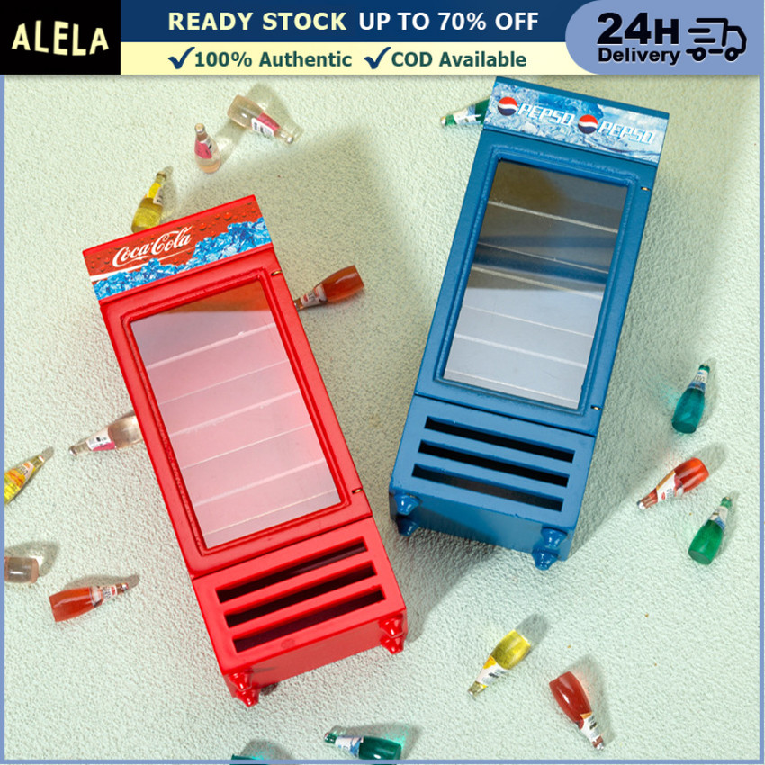 Miniatur Pajangan Kulkas Freezer Cooler Box Coca-Cola