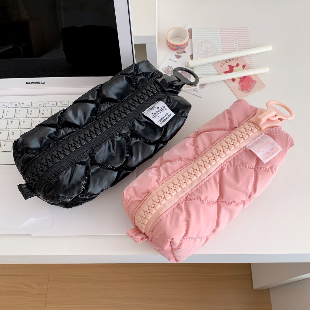 

HenJO SHINSDAY Tempat Pensil Pouch Makeup Tas Kosmetik Bow Pita Coquette Y2K Aesthetic