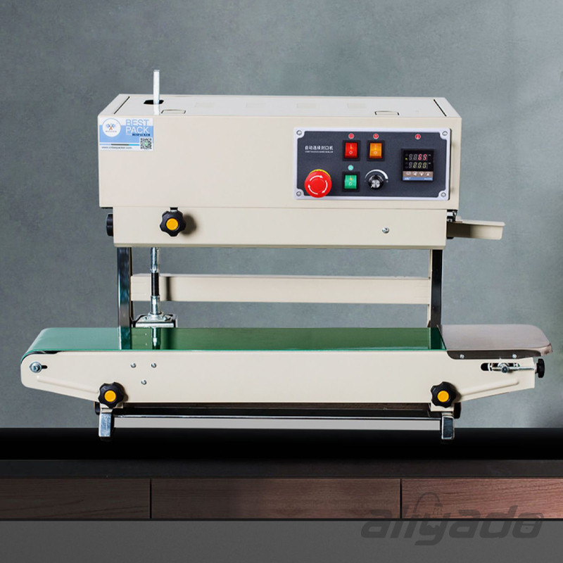 Mesin Sealer segel plastik kemasan Nitrogen Mesin continuous band sealer Otomatis