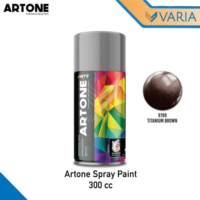 Artone Spray Paint 300 cc Titanium Brown 9199 Metallic Brown Metalik Cat Semprot Pylox Pilox
