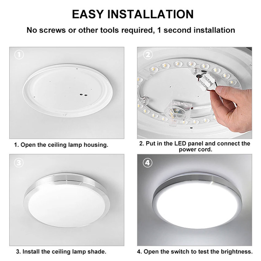 Modul Lampu LED Ring Panel Bulat 12W-48W 220V / Lampu Modul Plafon