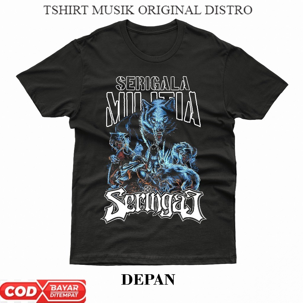 Tshirt distro Merchandise Band Seringai Serigala Militia | KAOS SERINGAI DISTRO BAND LOKAL BANDUNG D