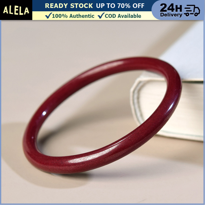 Gelang Giok Polos Merah Cina Cinnabar Gelang Energi Kesehatan Wanita