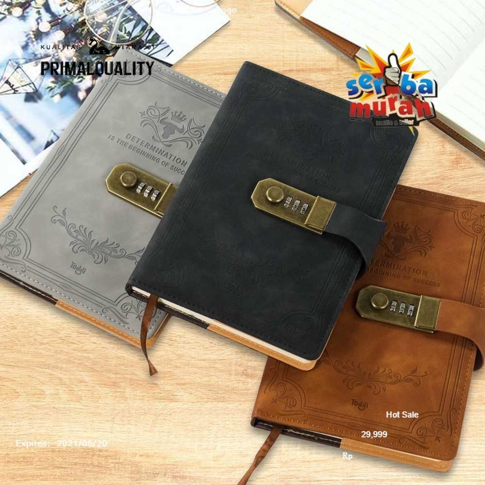 

Buku Catatan 200 Halaman dengan Kunci A5 Retro Password Diary Tebal Kreatif Buku Catatan Siswa Alat Tulis Binder Primal Toddi Buku Catatan Harian Notebook Cover Kulit Kunci Password A5 - TD100 quality