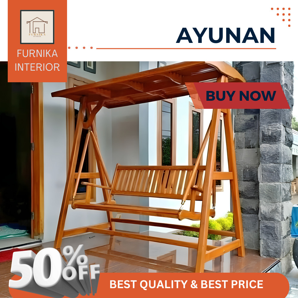 AYUNAN JATI/ AYUNAN ATAP/ AYUNAN KAYU/ AYUNAN GANTUNG/ AYUNAN TERAS