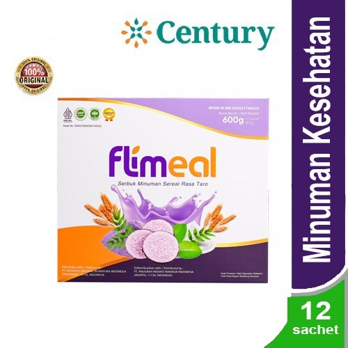 

cw FLIMEAL SERBUK MINUMAN SEREAL RASA TARO 12 SACHET @ 50GR / MINUMAN KES