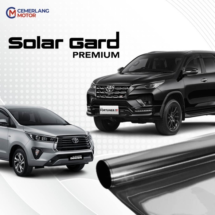 Kaca Film Mobil Solar gard Premium Black Phantom MEDIUM