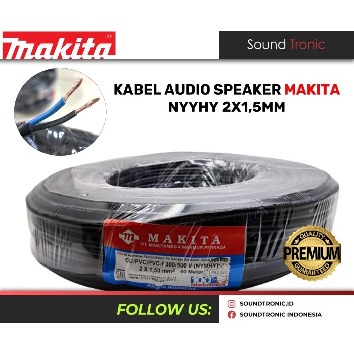 Kabel Audio Speaker 2x1,5 NYYHY Makita Speaker Audio 2x1.5 50meter