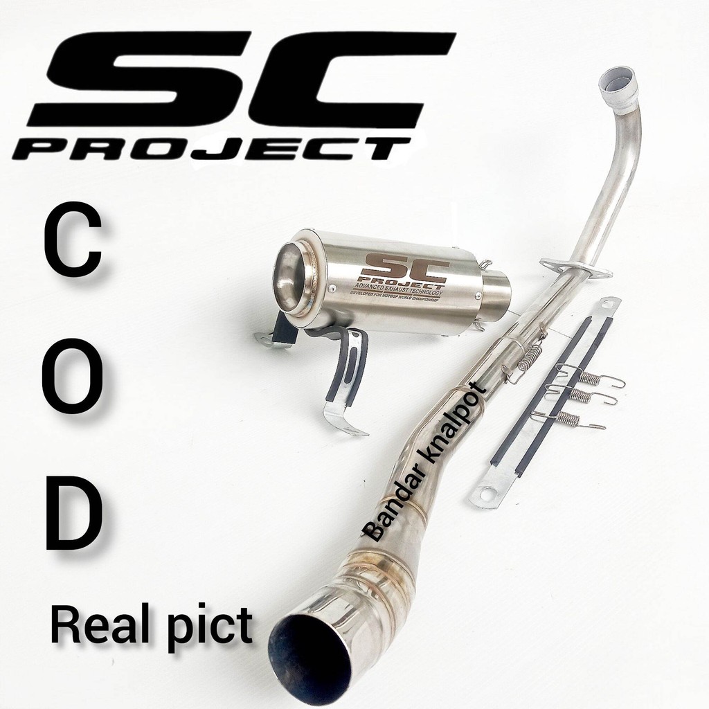 Knalpot Racing SC Project Vega R/ZR Stainless Full System - Purbalingga, Bahan Stainless Tebal Berku