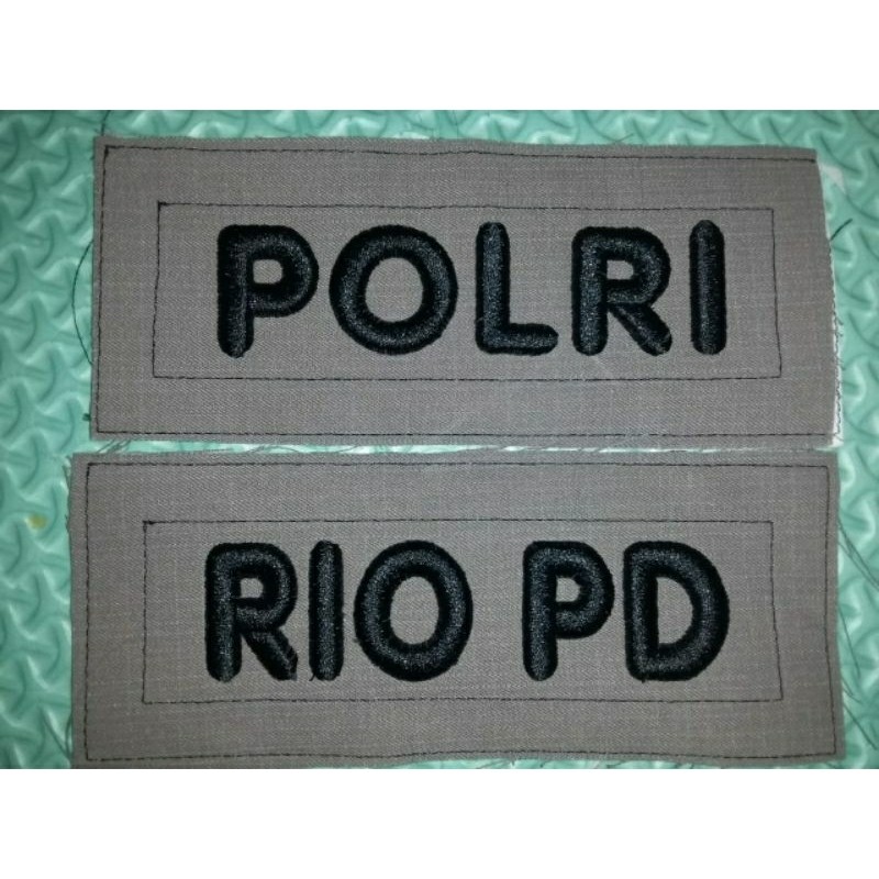 BORDIR NAMA polri timbul/3d