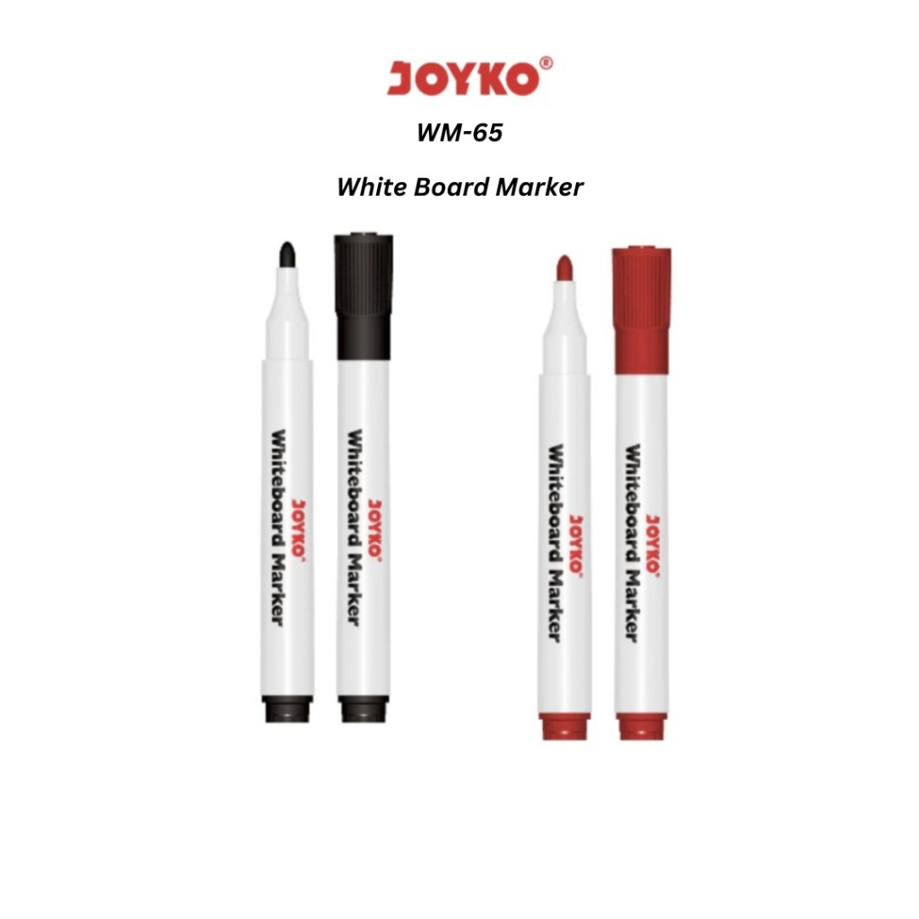 

Spidol White Board Joyko WM-65 Non Permanent Marker Papan Tulis non permanen Wara Hitam Merah - Satuan- SHSNP