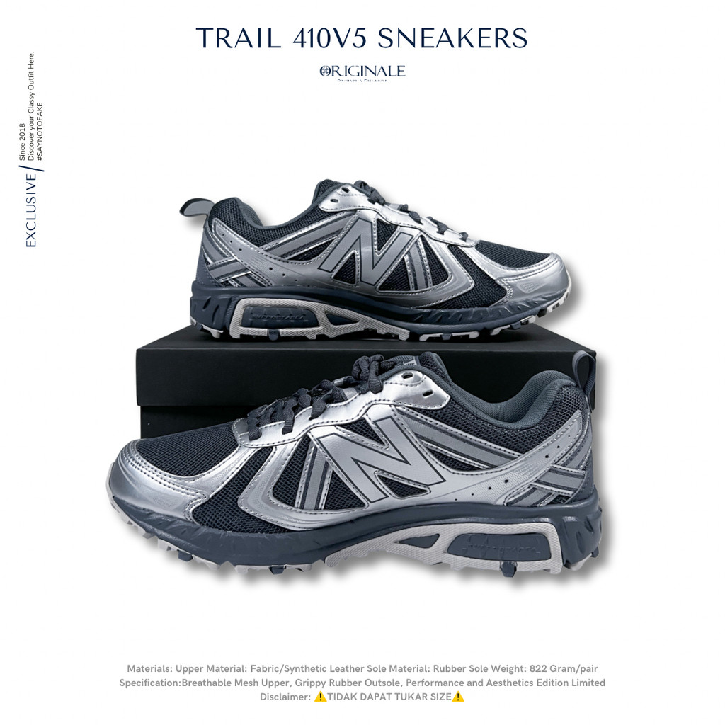 Sepatu Running Trail 410v5  by NWB - Air Force Blue/Silver