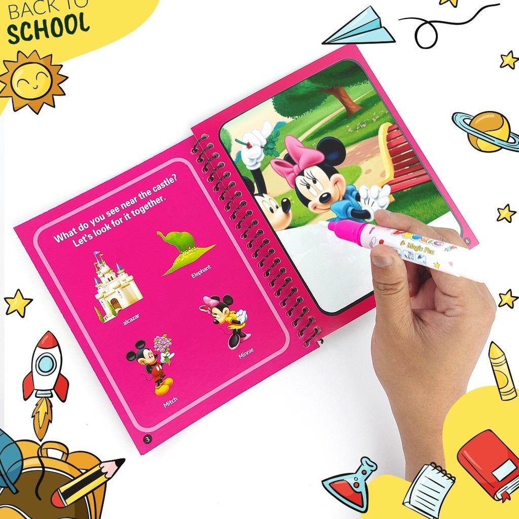 

BMW Kitchenware - Buku Gambar Magic Book Water Tanpa Cat Buku Warna Ajaib Anak-Anak Gambar Kartun Buku Edukasi Magic Coloring Book