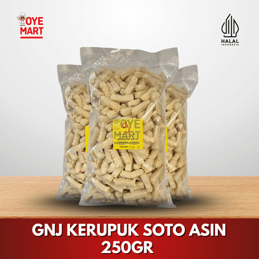 

GNJ KERUPUK SOTO ASIN 250GR CEMILAN SNACK KERUPUK