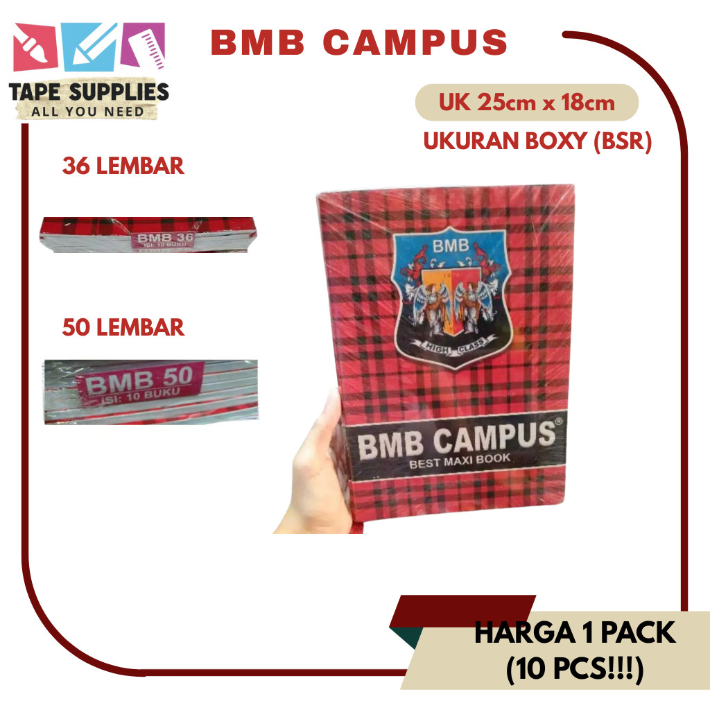 

JAMIN MURAH !!!Buku Tulis BMB 36/50 Lembar (10 PCS)(BISA LANGSUNG ORDER)