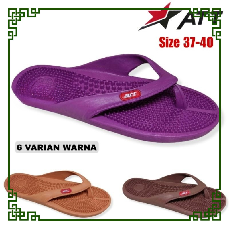 Sandal Karet Wanita ATT Sandal Kesehatan Jepit Wanita Sandal Refleksi Wanita - Lentur Tahan Air