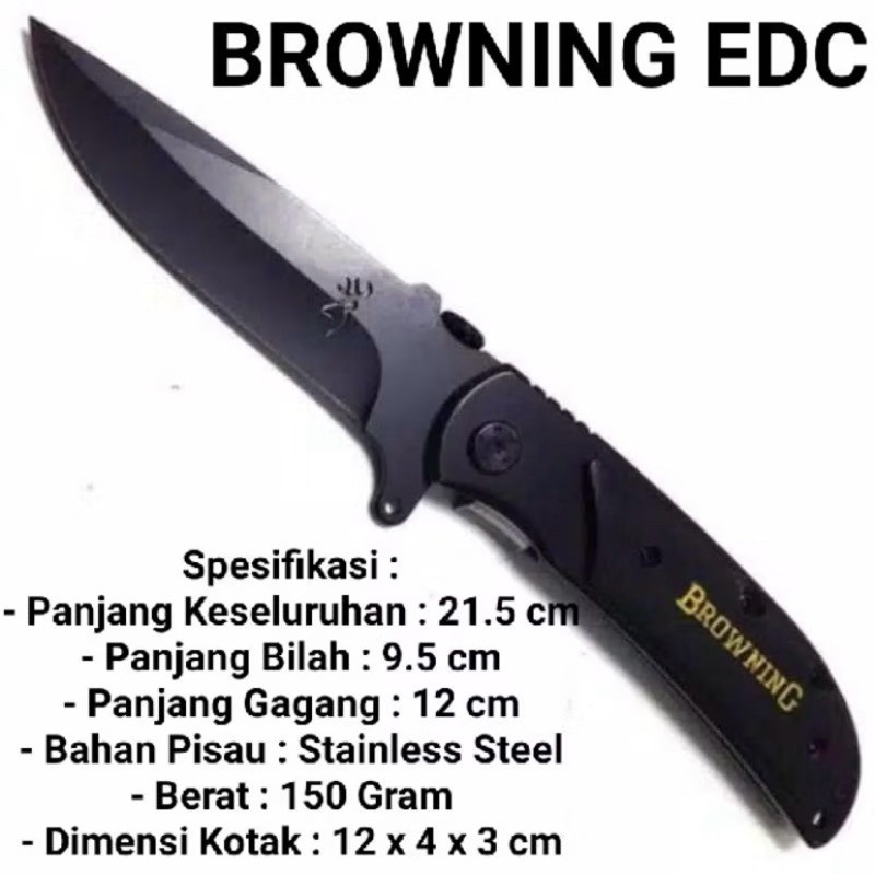 pisau lipat browning black PISAU LIPAT hunting EDC BROWNING HITAM TACTICAL OUTDOOR SURVIVAL KIT