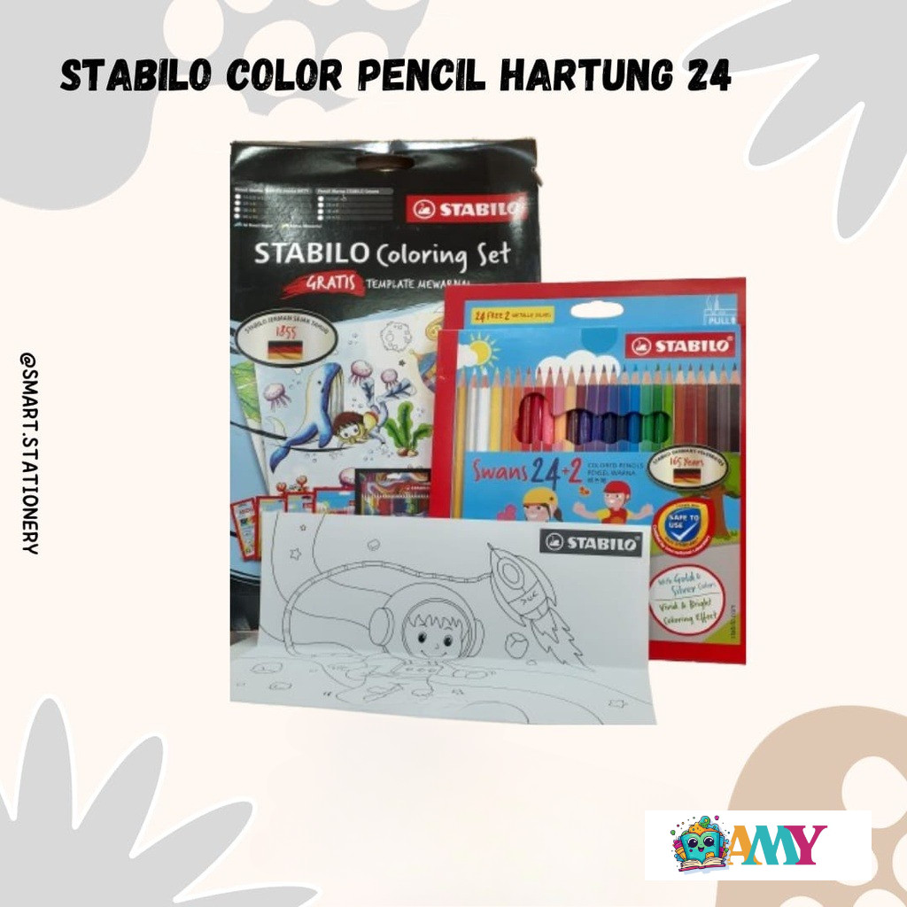 

STABILO COLOR PENCIL HARTUNG 24 AMY STASIONARY