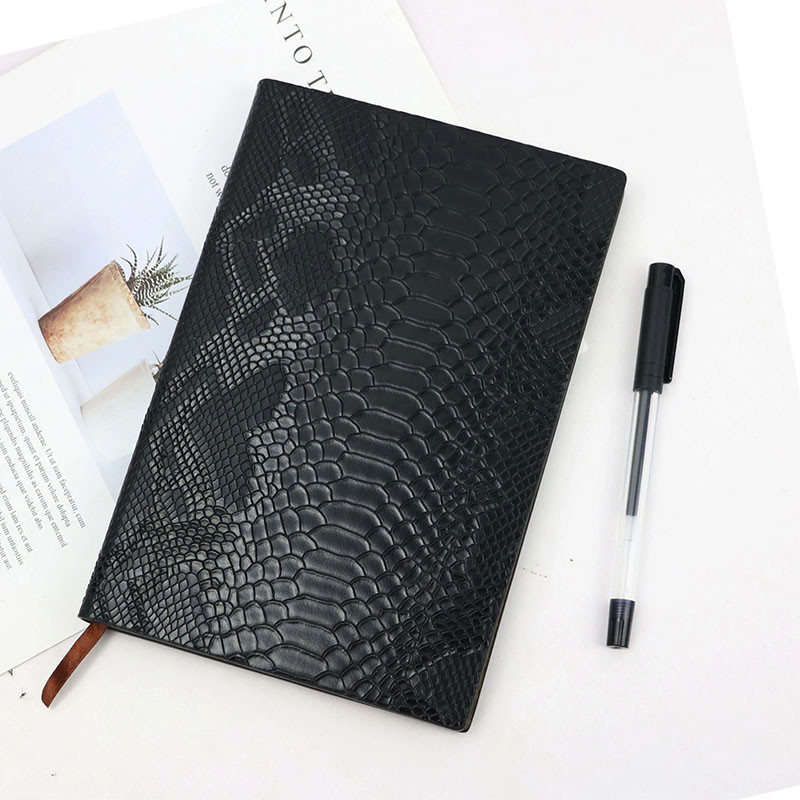

Free Customization Initils Office Notebook PU Leather Snake Pattern A5 Student Portable Log Book Not Removable DIY Dropshopping