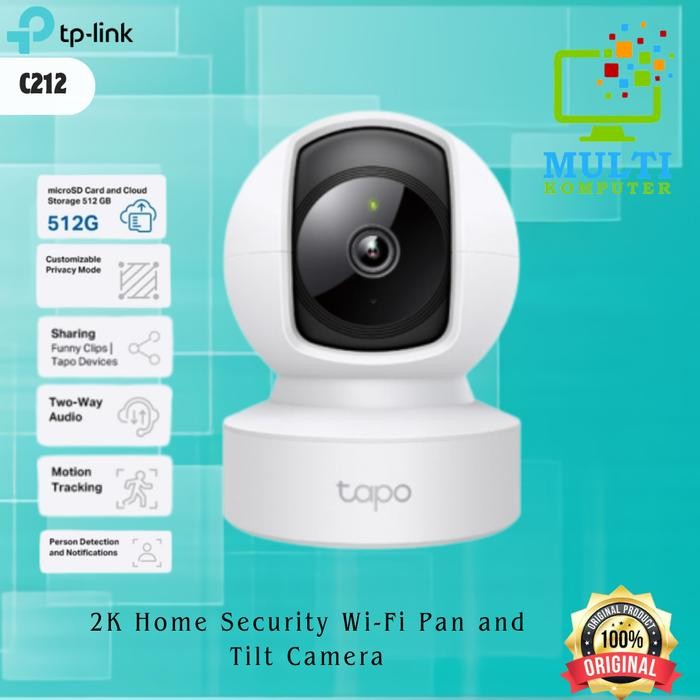 TP-Link Tapo C212 2K 3MP CCTV Pan/Tilt Home Security Wi-Fi Camera - C212