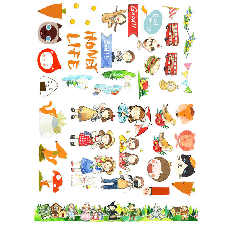 

2 pcs/lot Kawaii Baby Dolls Decoration Mohamm Planner DIY Sticker Pack Cute Stationary Wedding Stickers Aesthetic Decor