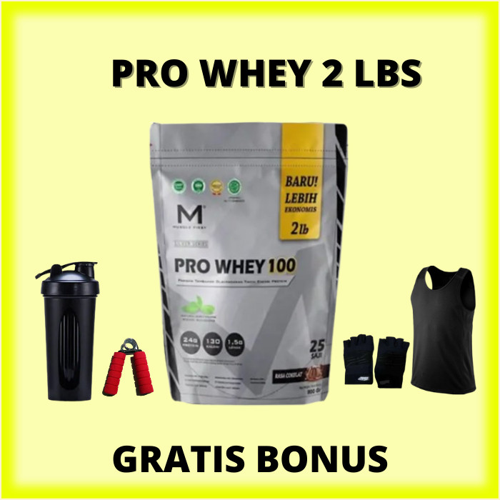 

Pro Whey 100 Muscle First 900Gr 2 Lbs BPOM HALAL Gym M1 MuscleFirst Evolene Isolate ProWhey