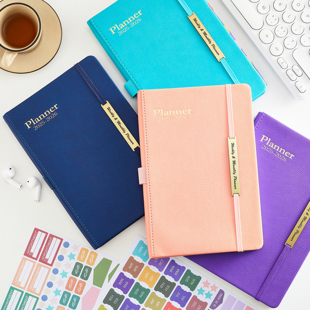 

2025-2026 Agenda Planner A5 Notebook Weekly Monthly Diary Book Journal School Office Supplies Stationery Schedule